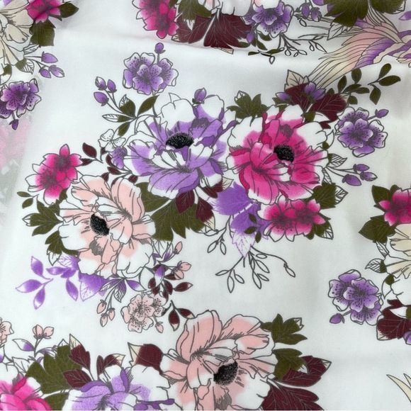 Torrid‎ Pink Purple Floral Chiffon Halter Neck Cutouts Sleeveless Mini Dress 1X - Picture 7 of 13